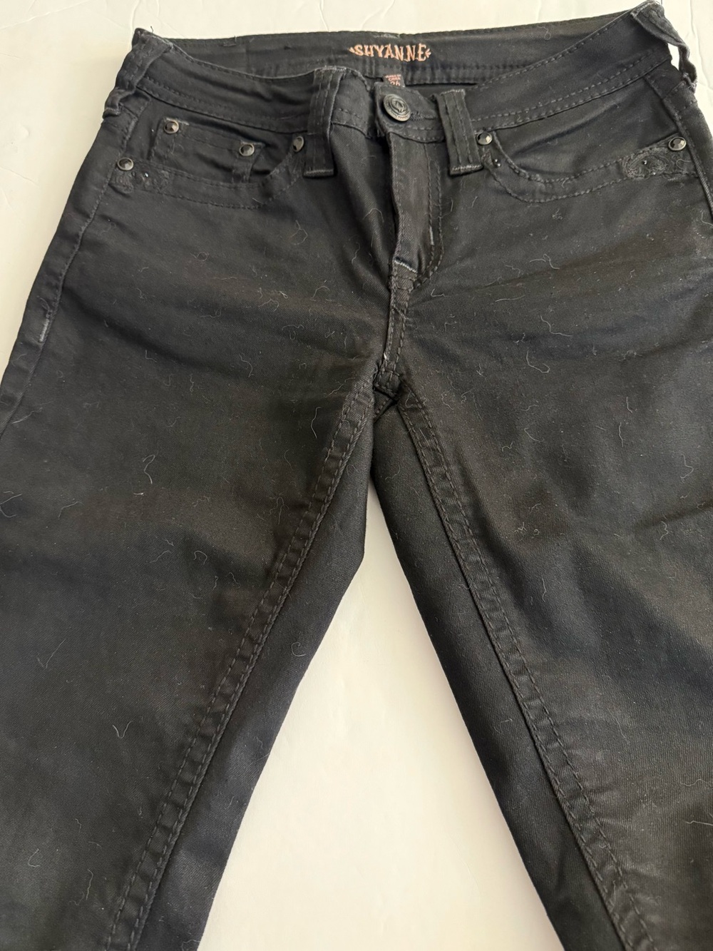 Shyanne Mid Rise Western Black Jeans